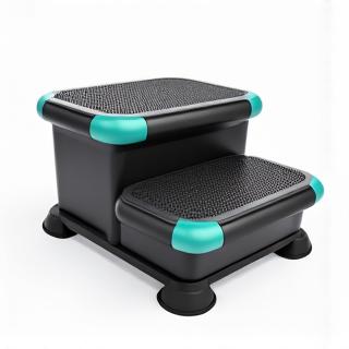 Adjustable height aerobic stepper platform
